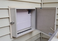 ground plate installed in entry panel